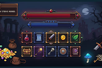 draw aseprite pixel art game ui hud gui icons health bars godot level design
