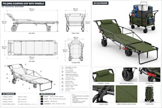 design outdoor recreation gear, camping equipment and portable products 3d cad