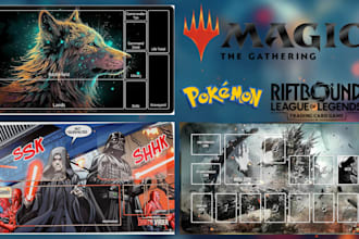 design custom anime playmat, boardgame playmat, pokemon playmat, tcg playmat