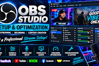 setup obs studio for professional livestreaming, recording and streaming