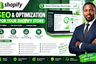 do shopify SEO, product listing, shopify optimization and product listing