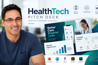 design healthtech pitch deck and digital health investor presentation