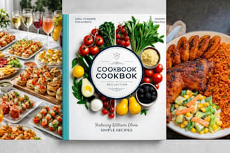 do cookbook formatting, meal planner for events, dinner recipes and book edit