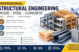 do wood, steel and concrete structural design, structural engineer