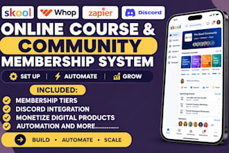 set up our whop or skool community, course, and digital products