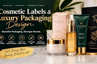 design cosmetic labels and luxury packaging