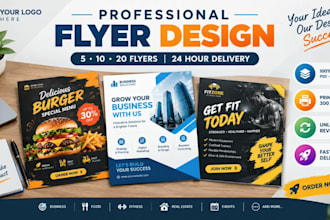 design modern editable flyer in 24 hours