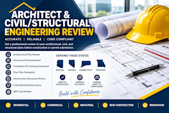 architect review civil and structural engineering review  in arizona nevada ct m