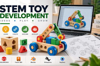 stem toy design, montessori toy cad, educational toy product design, prototype