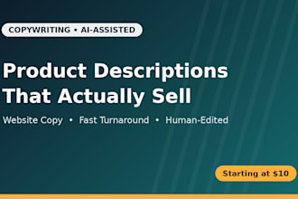 write SEO product descriptions and website copy that sells