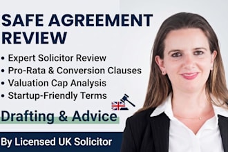 draft founder IP assignment and employee equity contracts as UK solicitor