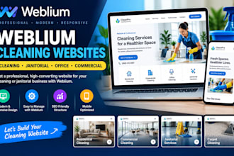 build weblium websites for cleaning companies and janitorial services