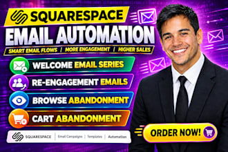 do squarespace welcome email series re engagement emails browse cart abandonment