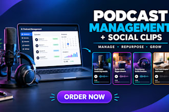 manage your podcast create social media content and clips