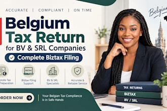 prepare belgium tax return for bv srl companies and complete biztax filing