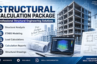 do structural analysis design calculations and etabs modeling