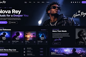 build a professional music artist website with booking and streaming integration