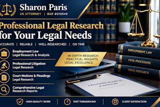 conduct expert employment law legal research and analysis as a US attorney