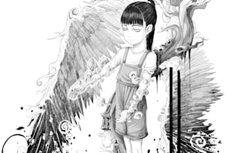 draw manga horror for you