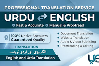 do accurate urdu to english translation and vice versa