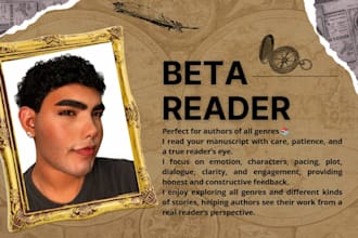 beta read your first 3000 words with honest feedback