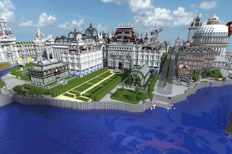 build custom minecraft maps, houses cities world landscape, server and structure