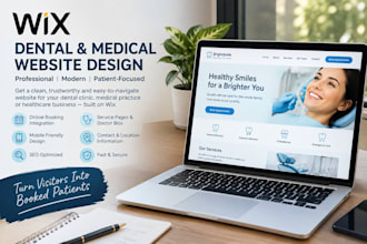 wix website design dental clinic medical healthcare dentist home care website