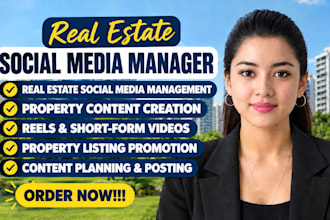 social media marketing manager for realtor hospitality real estate and property