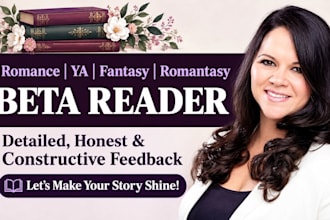 do romance beta reading, romance ya beta reading, romantasy ya beta reading