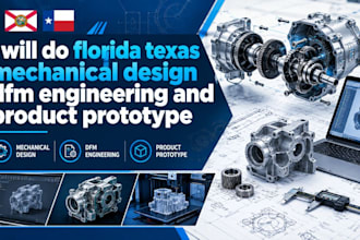 do florida texas mechanical design dfm engineering and product prototype