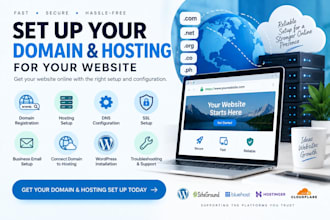 set up your domain and hosting for your website