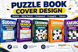 do sudoku, word search, crossgrid puzzles books, cover kakuro design instagram