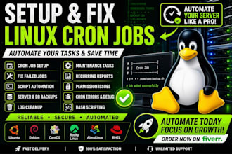 setup and fix linux cron jobs and automation