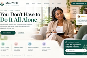 design therapy counselling wix website mental wellness psychiatrist website