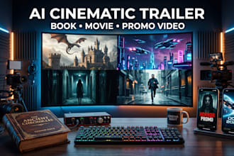 create a cinematic ai book trailer ai cinematic book trailer, book teaser