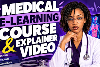 create medical healthcare e learning course and medical explainer video