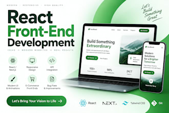create a react frontend website