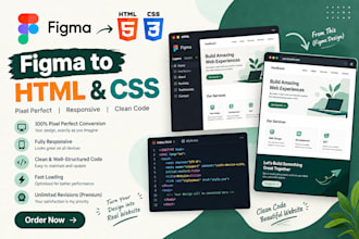 convert figma to responsive HTML CSS website