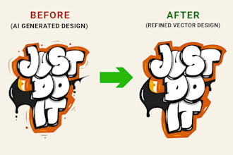 vectorize or redraw your t shirt design for print ready file