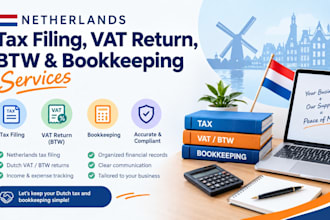 do netherlands tax filing, vat return, btw and bookkeeping services