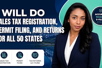 do sales tax registration, sales tax permit filing and returns of all 50 states
