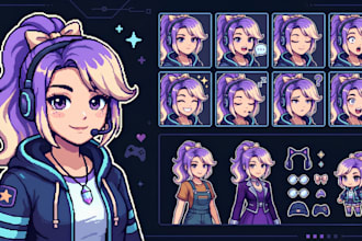 create pixel art pngtuber giftuber avatar veadotube rpg maker 16bit twitch