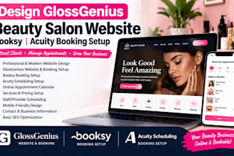 design gloss genius website glossgenius beauty salon booksy acuity booking setup