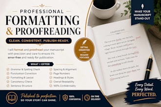 professionally proofread and format your book for amazon KDP