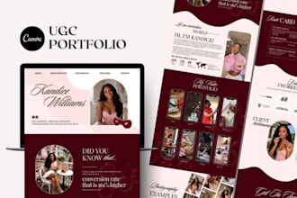 design ugc portfolio canva website design editable canva website ugc portfolio
