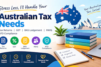 handle australian tax returns, gst, bas lodgement, payg and ato compliance