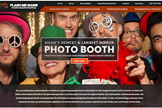 design squarespace photo booth website rental booking event website