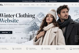 design wix winter clothing website outerwear fashion store apparel website