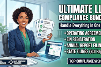handle llc operating agreement, ein, annual report, and state filings