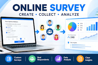 create your online survey, collect responses and analyze survey data